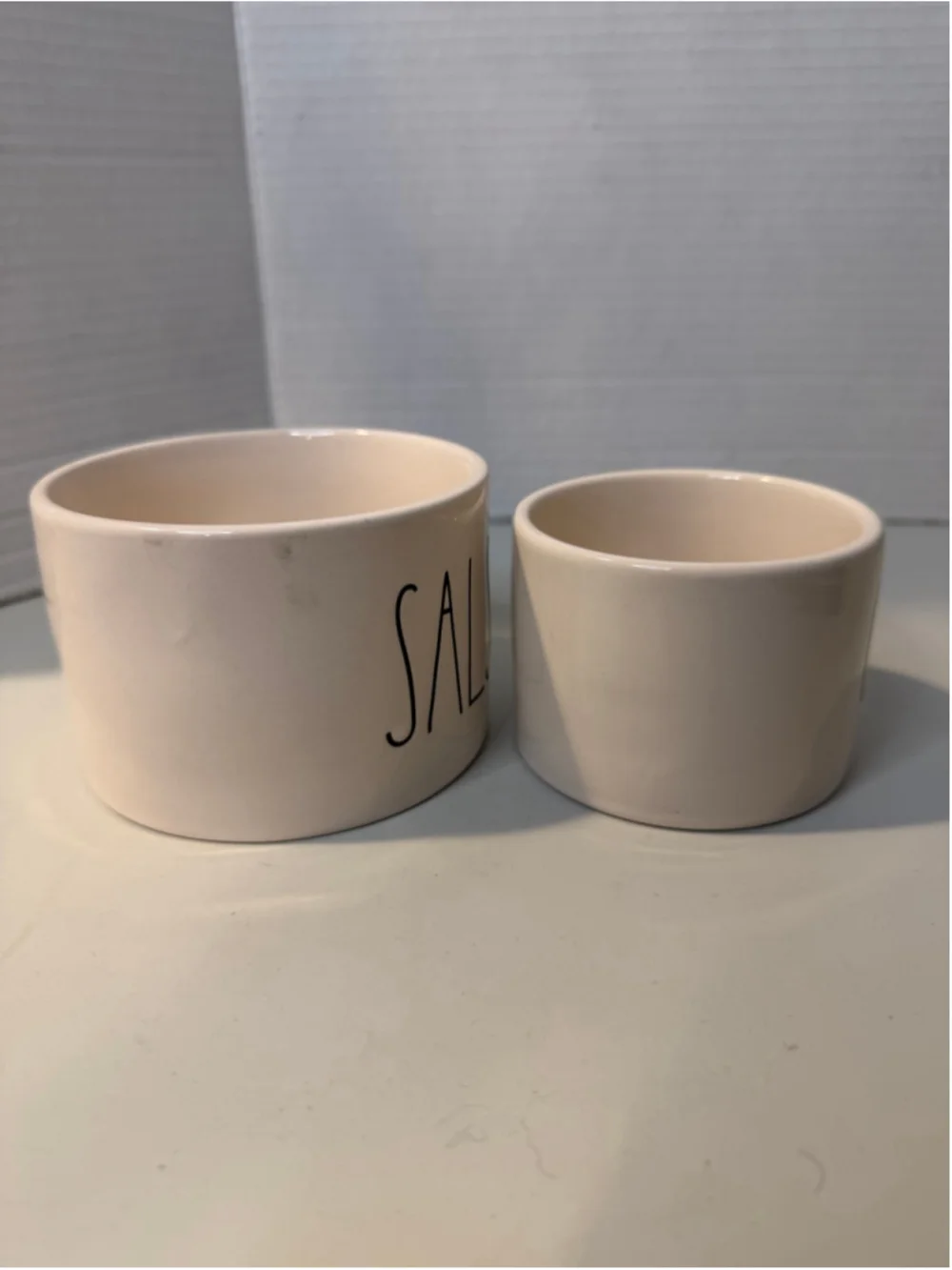 Rae Dunn Artisan Collection Salsa and Guac Bowls, One Size, Beige and Black